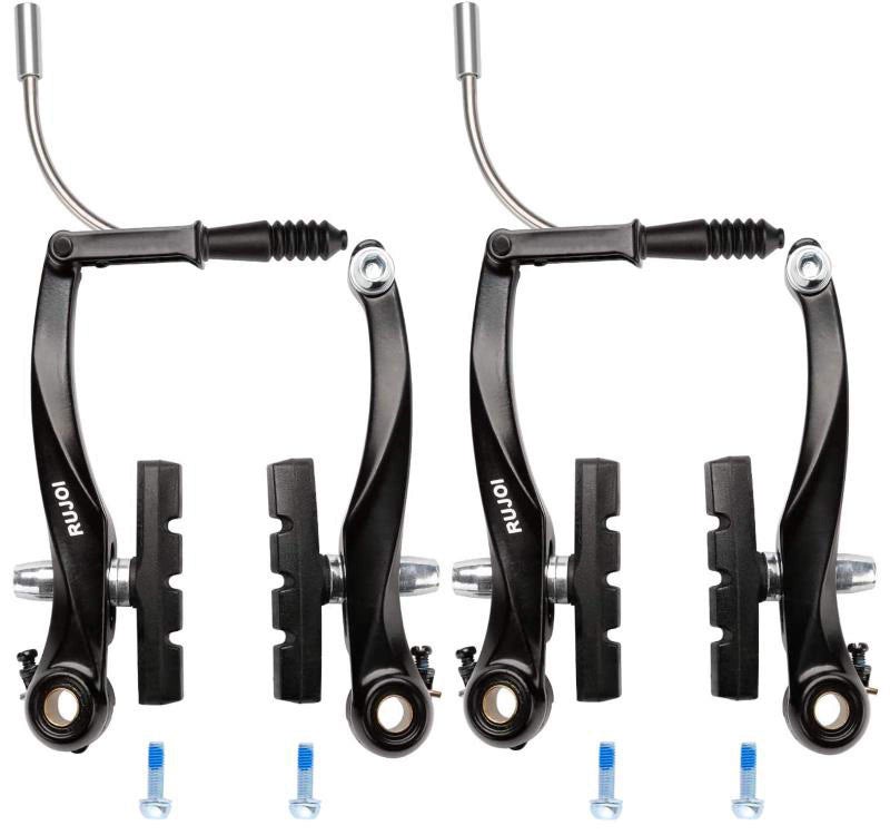 RUJOI Bike Brake kit V Type,110mm V-Brake Caliper,70mm Bike Brake Pads Set,Aluminum Bicycle Brake Lever,F/R Brake Housing and Cable, Brakes V Type Replacement Set for MTB, Road Bike,BMX,E Bike - Image 1